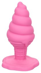 CalExotics Naughty Bits Yum Bum Ice Cream Cone Butt Plug söt gullig rosa glass formad anal plugg i silikon billig prissänkt pris